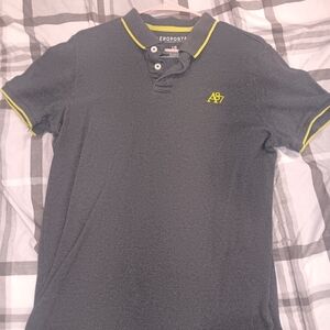 Aeropostale Men’s Black Polo with Yellow Accent